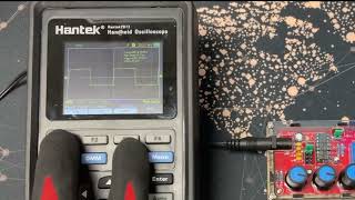 Testing the DIY Waveform Generator with the Hantek 2D72 Handheld Oscilloscope!