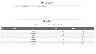 WebSql Executor | Project | Life With Javascript