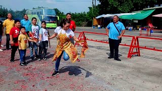 【太子降駕女乩起乩架勢十足耍火尖槍參禮】麻豆太子宮進香團/豐原鍾府中壇元帥