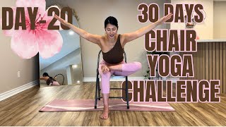 🩷Day-20 of 30 Days Chair Yoga Challenge | 💦Water Element Flow