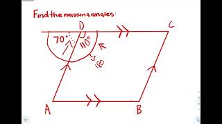 Find Missing Angles in Parallelogram ABCD