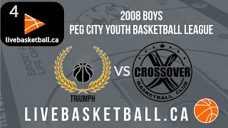 Peg City Youth Basketball League- 2008 Triumph Boys vs 2008 Crossover Boys