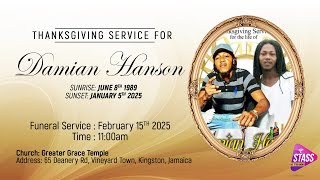 Thanksgiving Service for the Life of Damian Hanson