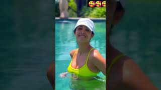 Malika Arora Hot In Swimming pool 🔥💋 #malika #shorts #malikaarora #arjunkapoor #hotlook #hot #bikini