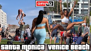 4K Santa Monica Beach Pier To Muscle Beach To Venice Beach Boardwalk Virtual Tour 4-16-23