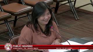 Public Hearing - Vice Speaker V. Anthony Ada - February 10, 2025 9am