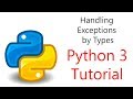 #26 Python Programming - Handling Exceptions by Types