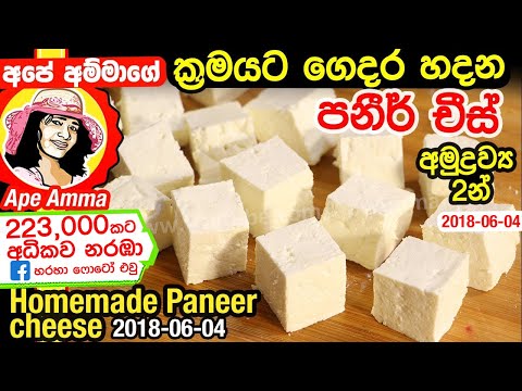 ✔ ගෙදර හදන පනීර් චීස් Soft & Quick Paneer Recipe (English Sub) by Apé Amma ✔ ගෙදර හදන පනීර් චීස් Soft & Quick Paneer Recipe (English Sub) by Apé Amma