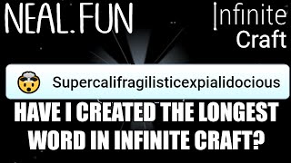 Have I Created the Longest WORD in Infinite Craft ??