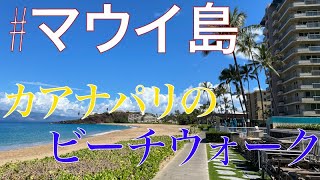 【ハワイ・マウイ島】カアナパリのビーチウォークを歩いてみた♪※4K対応