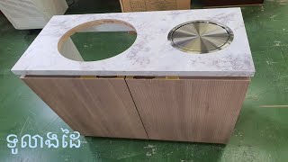 How to Making Hand Washing Cabinet #កូនខ្មែរធ្វើគ្រឿងសង្ហារឹម #woodworking  #furnituremaking