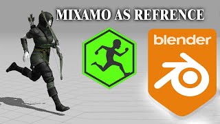 blender animation ,how to use mixamo animations as refrences in blender