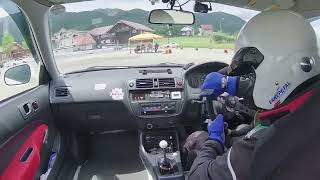 220710JAF中部ジムカーナイオックスアローザ ABC SA1 No 45 シビック EK9 車載2本目　Gymkhana Rd 5 IOX AROZA Ogi On board