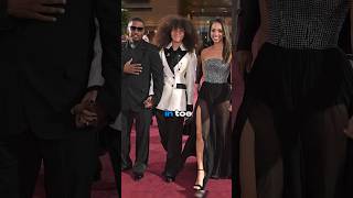 Jamie Foxx with daughters Corinne Foxx, and Anelise Bishop Grace the 2025 Golden Globes Red Carpet.