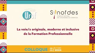 Replay jour 1 : Colloque Fédération Nationale des UROF & Synofdes 2024