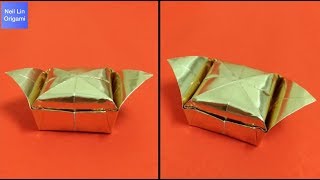 Easy Origami - How to Make a Paper Gold Ingot (Yuan Bao)