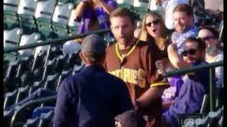 PADRES FAN KNOCKS OUT ROCKIES FAN WITH ONE PUNCH