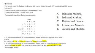 2018 Exam 1 Matrices Q3