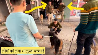 Public reaction on Tibetan Mastiff Puppy | Ye Bhaalu ka bacha h