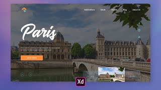 Travel Website Design In Adobe Xd  / Adobe Xd Auto Animate