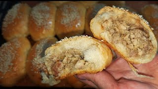 Пухові пиріжки з м'ясом 🥐 Найпростіший рецепт 😍 Улюблена випічка Fluffy pies with meat The simplest