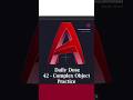 AutoCAD DAILY DOSE 📈Episode 42: Complex Object Practice 📊#autocad #learning #tips #ytshorts