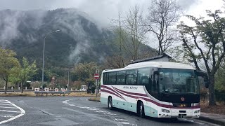 高速バス[清流ライン高津川号]車窓[1/2]加計→深谷PA/ 石見交通 加計906発(益田行)