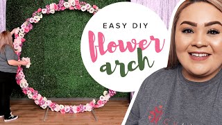 Easy DIY Floral Arch Backdrop