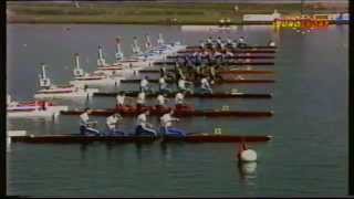 1990 World championship Canoeing in Poland Men's C4 500m Final. (16:9)