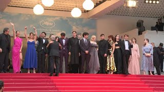 Cannes: Cast and crew of 'Forever Young' by Valeria Bruni Tedeschi on the red carpet | AFP