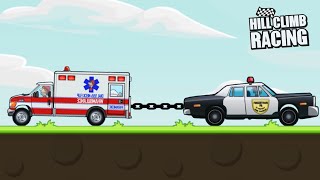 Hill Climb Racing / Ambulance vs Police Car / Battle Vehicles / Part 2