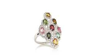 Rarities 3.01ct Tourmaline and White Zircon Ring