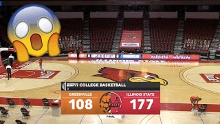 Illinois State Basketball Scores 177 Points vs Greenville | 2020 College Basketb