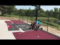 building a basketball court the entire process in 2 minutes