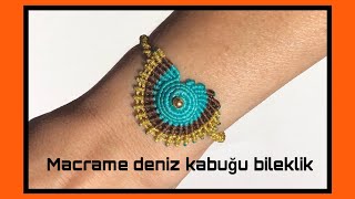 Makrome deniz kabuğu bileklik#macrameseashell#macramebracelet#macrametutorial