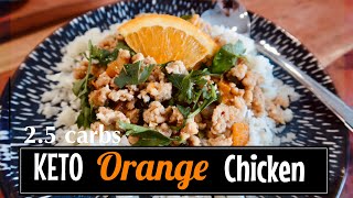Keto/Low Carb ORANGE CHICKEN Dinner!! copycat PF Chang's Orange Sauce!