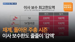 [매일경제TV 뉴스] 재계, 돌아온 주총 시즌…이사 보수한도 줄줄이 '감액'