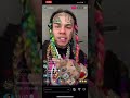 Tekashi 6ix9ine instagram (IG) live | Talking about loyalty and why did he snitched |