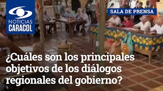 ¿Cuáles son los principales objetivos de los diálogos regionales del gobierno Petro?