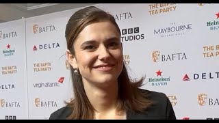 Alison Oliver ('Saltburn') exclusive BAFTA Tea Party red carpet interview in Beverly Hills