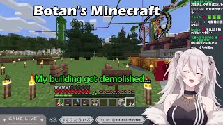 Botan Enjoying Minecraft Feat Nene, Lamy, Polka, Sora \u0026 Roboco 【Hololive Eng Sub】