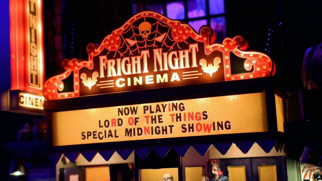 Fright Night Cinema Lemax Spooky Town Youtube