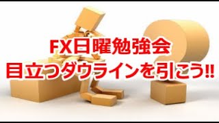 FX日曜勉強会 目立つダウラインを引こう‼