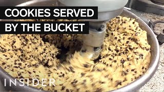 Warm Cookies Are Served By The Bucket