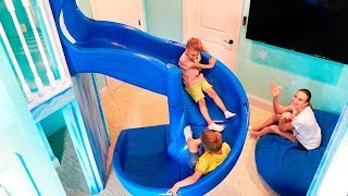 Vlad y Nikita Dream House con dos áreas de juegos interiores para niños