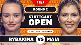 RYBAKINA vs HADDAD MAIA | Stuttgart Open 2023 | Live Tennis Play-by-Play