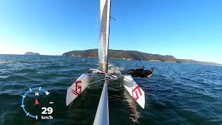 Foiling Viper vs F16 upwind 1