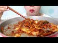 소심한스완 납작당면 넣은 돼지곱창볶음 리얼사운드 먹방 fried pig gopchang no talking mukbang with wide glass noodles