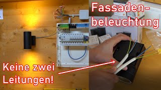 Leitungen bei Fassadenbeleuchtung NICHT von Lampe zu Lampe schleifen!