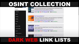 OSINT Collection: Dark Web Link Lists